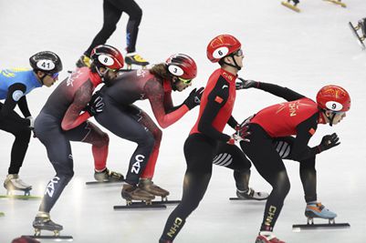 2018年平昌冬奥会男子5000米接力预赛中国队表现出色