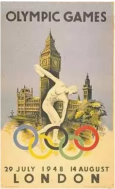 奥博藏品赏析｜ 1948年英国伦敦奥运会海报